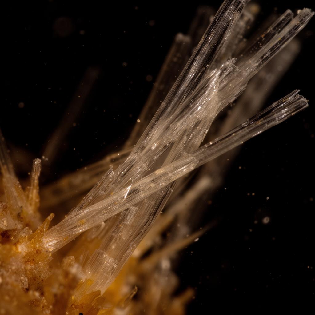 Crystalline fiber bundle — polarized lighting