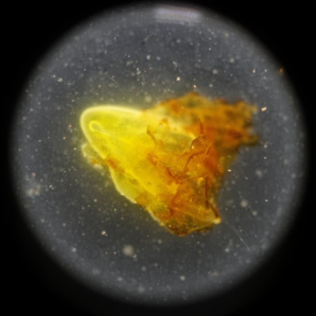 Yellow specimen — extracted material, sample 031